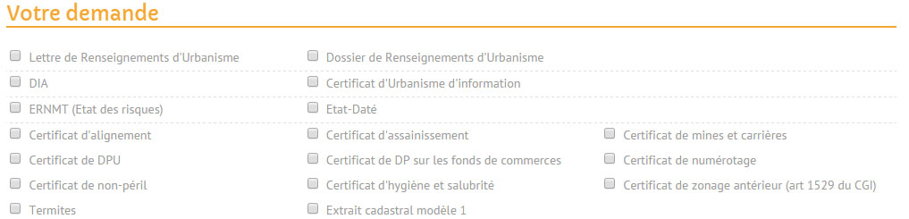 lien votre demande urbanisme lru dia dru certificat d'urbanisme