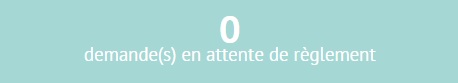 bouton demandes en attente de règlement espace client terranota